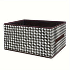 Caixa Organizadora Vintage Estilo Canvas Pied-de-poule
