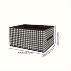 Caixa Organizadora Vintage Estilo Canvas Pied-de-poule