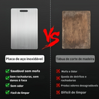 Tábua de Corte de Aço Inoxidável Dupla Face