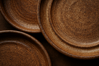 Conjunto 5 Travessas Cerâmica Rústica Marrom - Artesanal