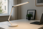 Luminária de Mesa LED Ajustável Touch Branca 45cm
