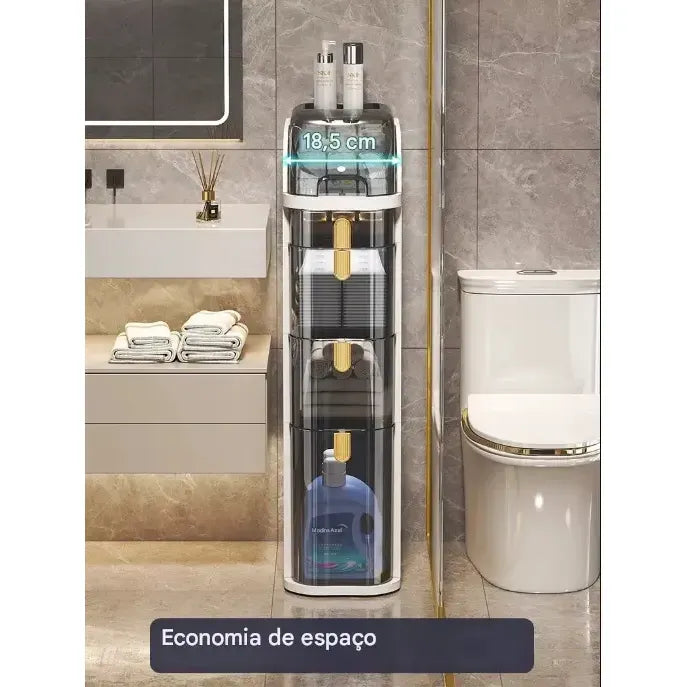 Gaveteiro Organizador FlexMove™ | Multiuso com Rodinhas para Banheiro, Quarto, Cozinha e Lavanderia