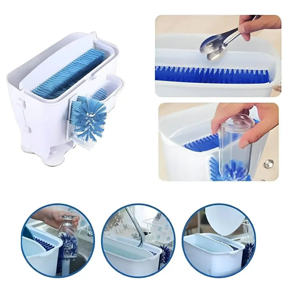 CleanDish Portátil™ — Lava-Louças Manual para Pratos, Copos e Talheres