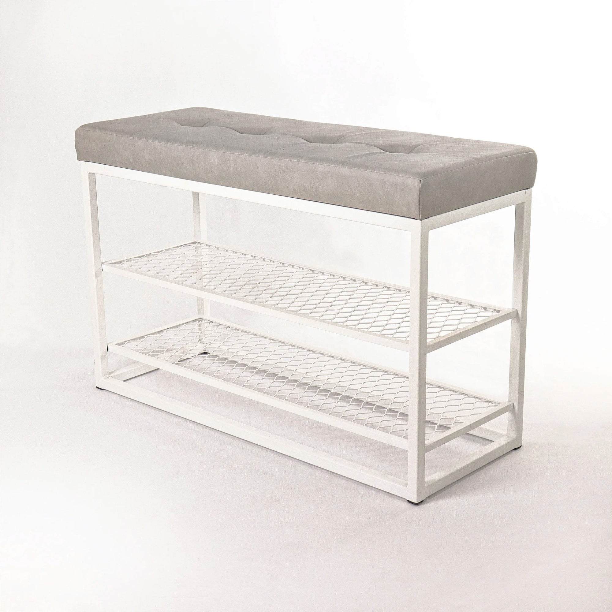 Sapateira Banco Sion Duo - Estofado Cinza