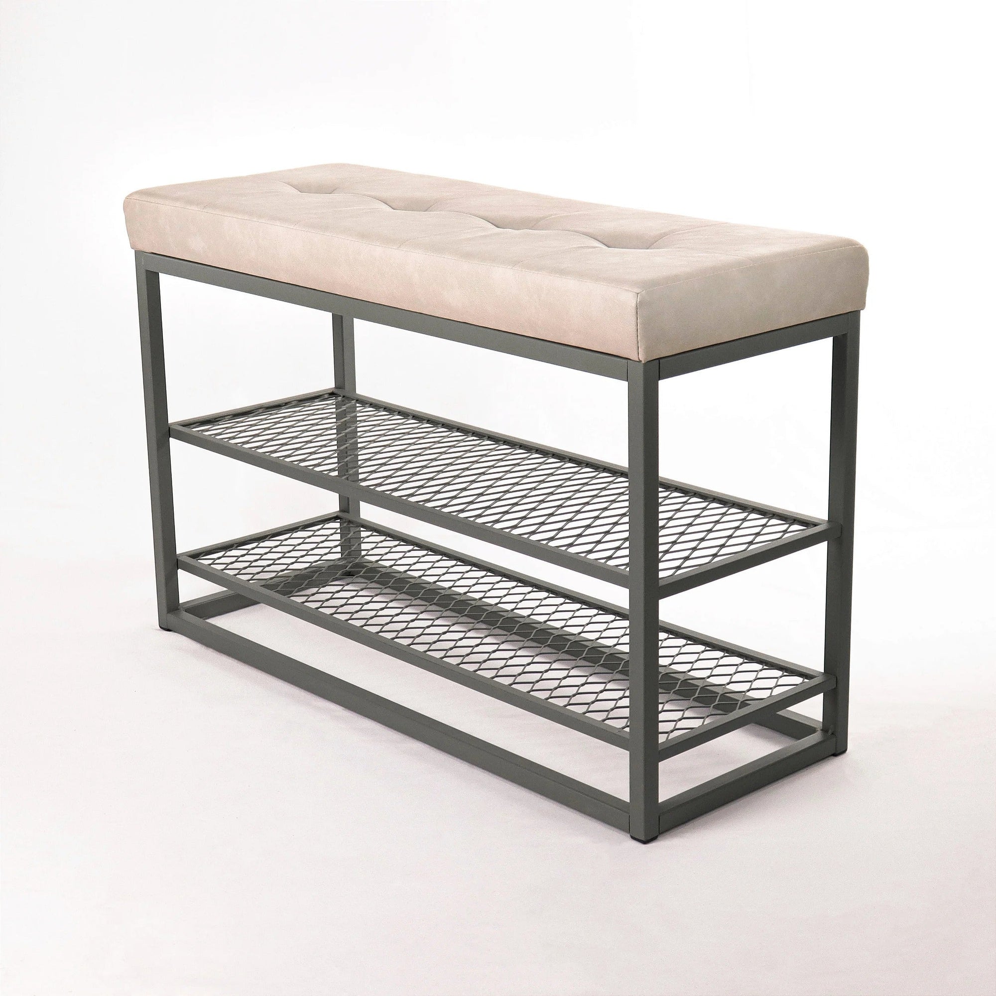 Sapateira Banco Sion Duo - Estofado Cinza